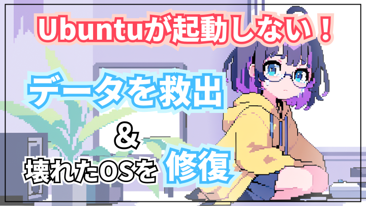Ubuntuが起動しない！強制終了等で壊れたLinux をLive USBとfsckで修復する手順【Linux】